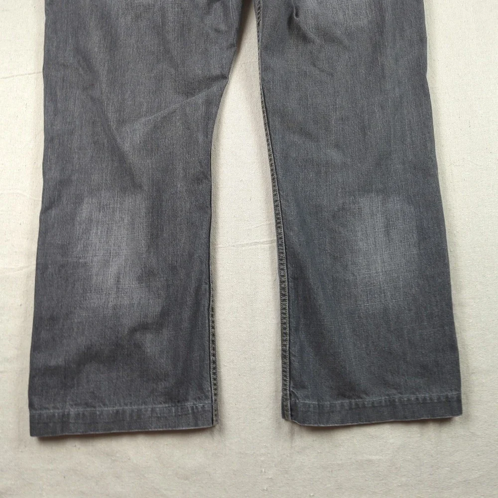 Levis Jeans Mens 44x28* Gray 527‎ Boot Cut Western Cowboy Faded Hemmed